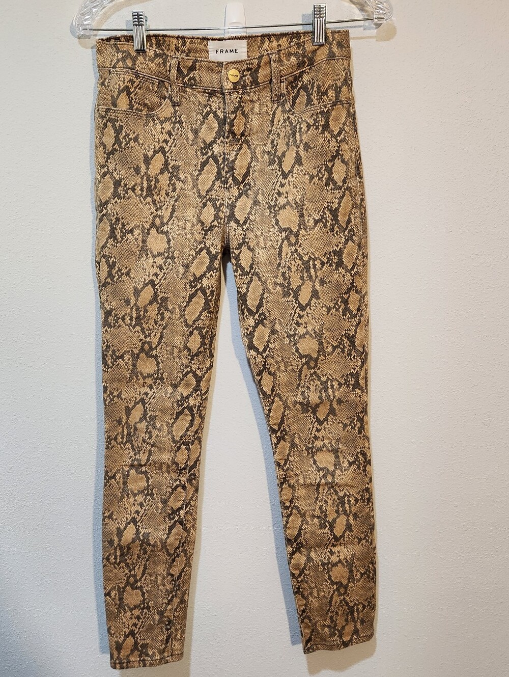 Frame Snakeskin Jeans Size 26